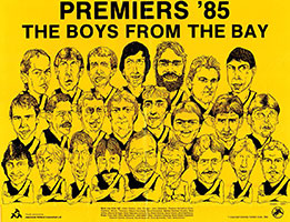 link to poster of 1985 team caricatures